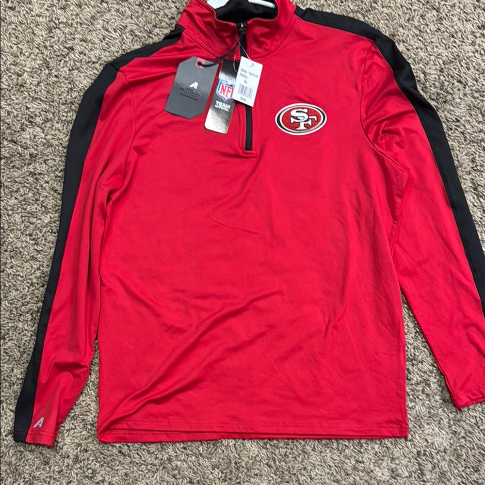 49ers 1/4 Zip Antigua